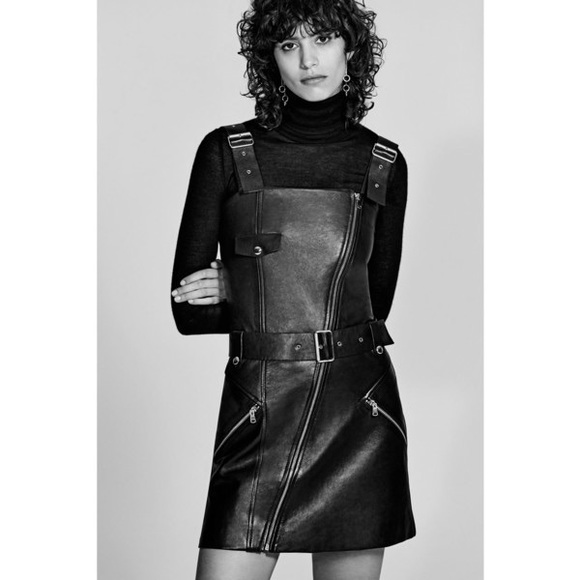 Zara studio Leather Dress NWT - Picture 2 of 8